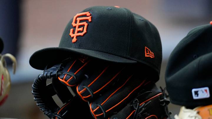 Jun 1, 2026; Milwaukee, Wisconsin, USA; San Francisco Giants hat and glove on the ledge of the dugout against the Milwaukee Brewers in the first inning at American Family Field. Mandatory Credit: Michael McLoone-Imagn Images