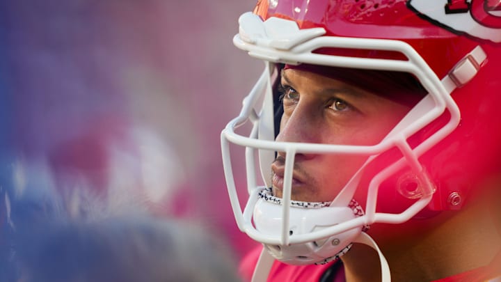Sep 28, 2025; Kansas City, Missouri, USA; Kansas City Chiefs quarterback Patrick Mahomes (15) reacts during the second half against the Baltimore Ravens at GEHA Field at Arrowhead Stadium. Mandatory Credit: Jay Biggerstaff-Imagn Images Sep 28, 2025; Kansas City, Missouri, USA; Kansas City Chiefs quarterback Patrick Mahomes (15) reacts during the second half against the Baltimore Ravens at GEHA Field at Arrowhead Stadium. Mandatory Credit: Jay Biggerstaff-Imagn Images