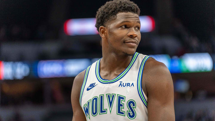 Dec 16, 2023; Minneapolis, Minnesota, USA; Minnesota Timberwolves guard Anthony Edwards (5)