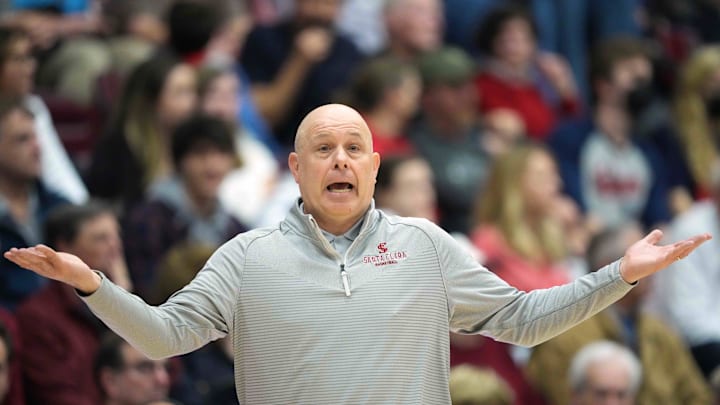 Santa Clara Broncos head coach Herb Sendek 