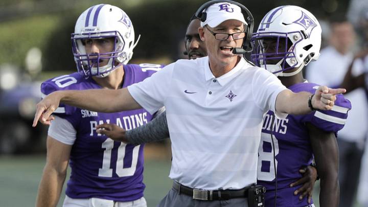 George Quarles coaching with Furman