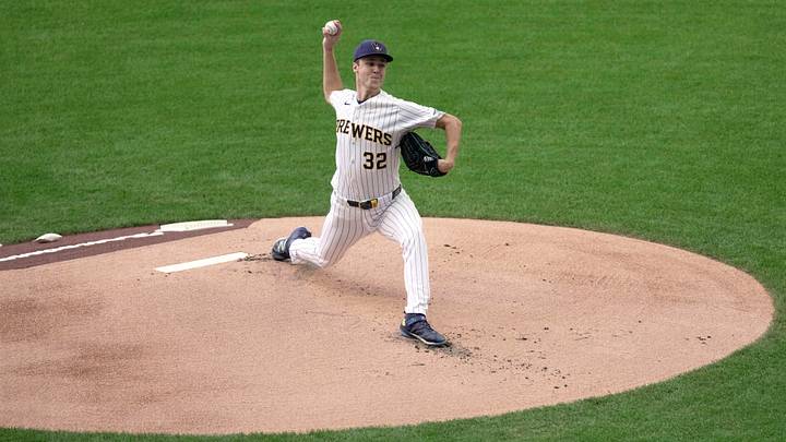 Brewers pitcher Jacob Misiorowski throws during the first inning in the final start of what is like his Cy Young Award winning campaign against the Cardinals on Sunday, Sept. 27 at American Family Field. Brewers pitcher Jacob Misiorowski throws during the first inning in the final start of what is like his Cy Young Award winning campaign against the Cardinals on Sunday, Sept. 27 at American Family Field.