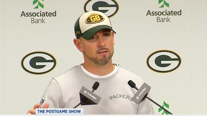 Matt LaFleur had to answer questions about Jordan Love after Sunday's loss.