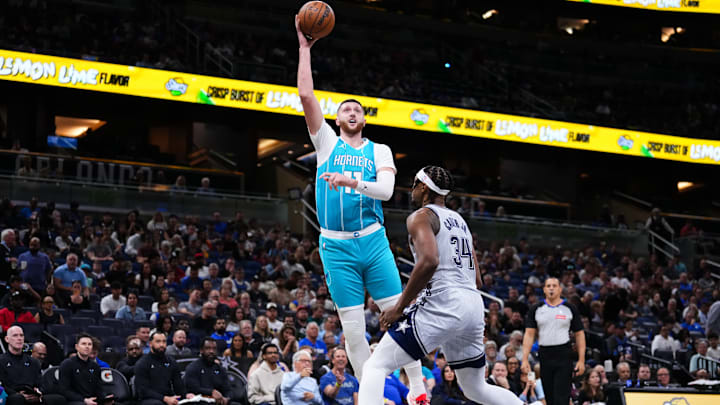 Jusuf Nurkic made his Charlotte Hornets debut in the Orlando Magic's win Wednesday. Then Nurkic made a not-so-subtle suggestion for the Magic.