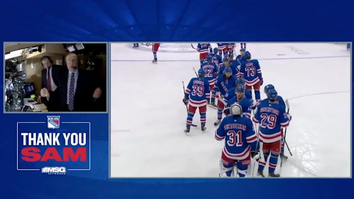 New York Rangers announcer Sam Rosen calls his last game before retirement. 