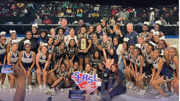 The Blythewood girls basketball team after winning the Class 5A Division I title last year. 