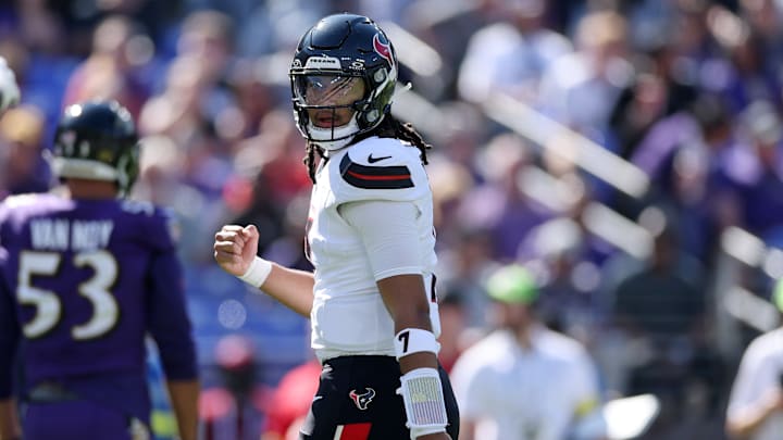 CJ Stroud and the Houston Texans offense is looking solid against a shorthanded Baltimore Ravens defense