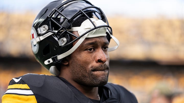 DK Metcalf of the Pittsburgh Steelers is sad