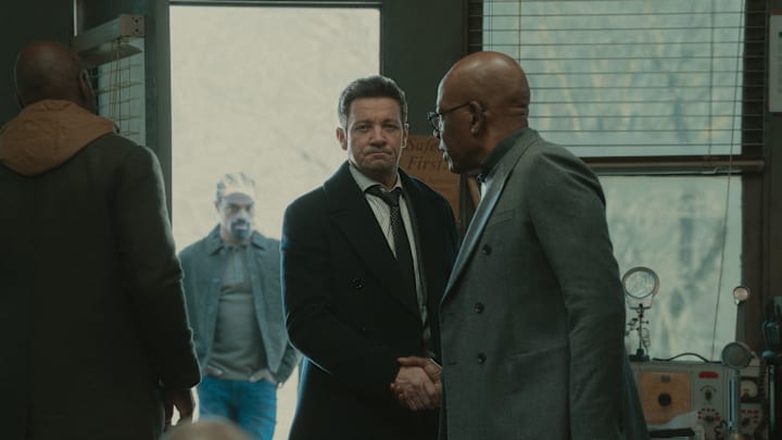 L-R: Jeremy Renner as Mike McLusky and Lennie James as Frank Moses in Mayor of Kingstown episode 3, season 4, streaming on Paramount+, 2025. Credit: Dennis P. Mong Jr./Paramount + L-R: Jeremy Renner as Mike McLusky and Lennie James as Frank Moses in Mayor of Kingstown episode 3, season 4, streaming on Paramount+, 2025. Credit: Dennis P. Mong Jr./Paramount +