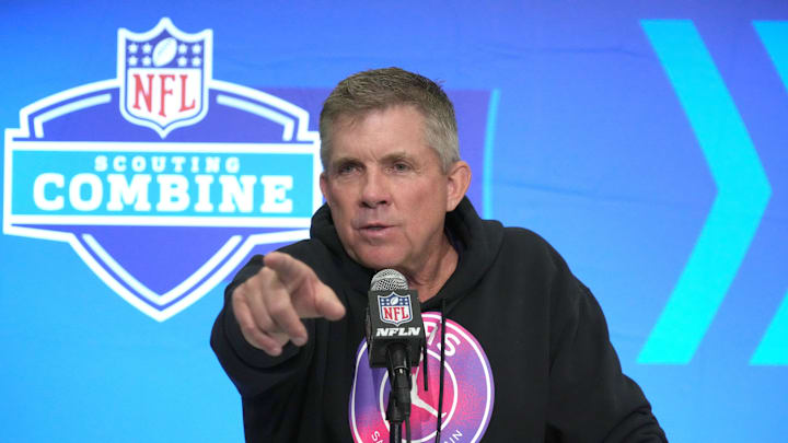 Feb 27, 2024; Indianapolis, IN, USA; Denver Broncos coach Sean Payton