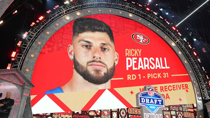 Florida Gators wide receiver Ricky Pearsall is selected by the San Francisco 49ers