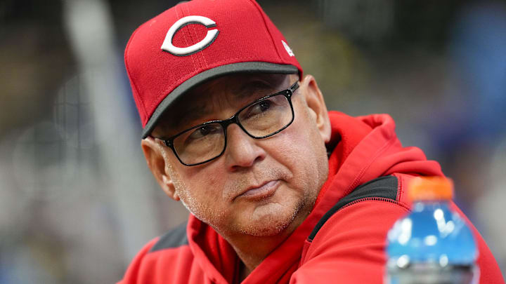 Cincinnati Reds manager Terry Francona (77) prior to the game