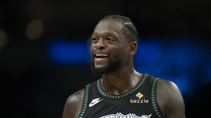 Oct 29, 2025; Minneapolis, Minnesota, USA; Minnesota Timberwolves forward Julius Randle (30) looks on against the Los Angeles Lakers in the first half at Target Center. Mandatory Credit: Jesse Johnson-Imagn Images Oct 29, 2025; Minneapolis, Minnesota, USA; Minnesota Timberwolves forward Julius Randle (30) looks on against the Los Angeles Lakers in the first half at Target Center. Mandatory Credit: Jesse Johnson-Imagn Images