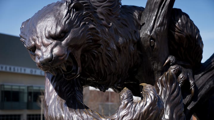 The Bearcat statue near the main entrance of Fifth Third Arena on the University of Cincinnati campus in Cincinnati on Wednesday, March 1, 2023. The statue is slated to be placed in storage until 2025 during the construction of a new indoor practice facility and athletic performance center.
University Of Cincinnati Bearcat Statue The Bearcat statue near the main entrance of Fifth Third Arena on the University of Cincinnati campus in Cincinnati on Wednesday, March 1, 2023. The statue is slated to be placed in storage until 2025 during the construction of a new indoor practice facility and athletic performance center.
University Of Cincinnati Bearcat Statue