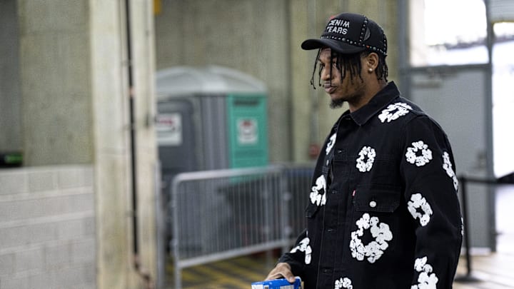 Cincinnati Bengals wide receiver Ja'Marr Chase (1) walks into the stadium before an NFL wild-card playoff football game between the Baltimore Ravens and the Cincinnati Bengals, Sunday, Jan. 15, 2023, at Paycor Stadium in Cincinnati. Cincinnati Bengals wide receiver Ja'Marr Chase (1) walks into the stadium before an NFL wild-card playoff football game between the Baltimore Ravens and the Cincinnati Bengals, Sunday, Jan. 15, 2023, at Paycor Stadium in Cincinnati.