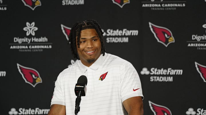 Cardinals defensive lineman Walter Nolen speaks inside the Arizona Cardinals training facility