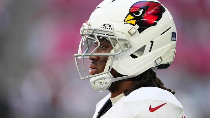Dec 21, 2025; Glendale, Arizona, USA;  Arizona Cardinals wide receiver Marvin Harrison Jr. (18) on the field during warm ups prior to a game against the Atlanta Falcons at State Farm Stadium. Mandatory Credit: Joe Camporeale-Imagn Images