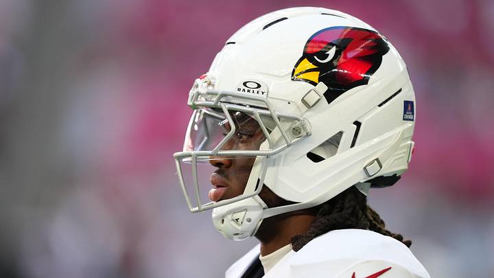 Dec 21, 2025; Glendale, Arizona, USA; Arizona Cardinals wide receiver Marvin Harrison Jr. (18) on the field during warm ups prior to a game against the Atlanta Falcons at State Farm Stadium. Mandatory Credit: Joe Camporeale-Imagn Images Dec 21, 2025; Glendale, Arizona, USA; Arizona Cardinals wide receiver Marvin Harrison Jr. (18) on the field during warm ups prior to a game against the Atlanta Falcons at State Farm Stadium. Mandatory Credit: Joe Camporeale-Imagn Images