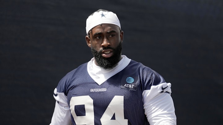 Dallas Cowboys defensive tackle Josiah Bronson during training camp at the River Ridge Fields. Mandatory Credit: Kirby Lee-Imagn Images