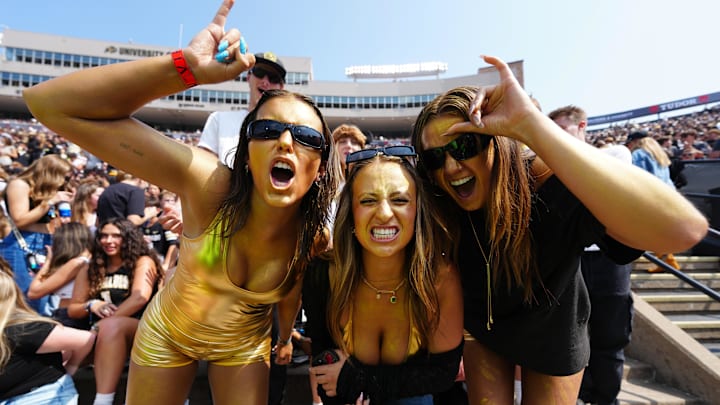 Sep 6, 2025; Boulder, Colorado, USA; Colorado Buffaloes student fans cheer in the first half against the Delaware Fightin Blue Hens at Folsom Field. Mandatory Credit: Ron Chenoy-Imagn Images Sep 6, 2025; Boulder, Colorado, USA; Colorado Buffaloes student fans cheer in the first half against the Delaware Fightin Blue Hens at Folsom Field. Mandatory Credit: Ron Chenoy-Imagn Images