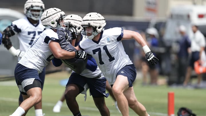 Dallas Cowboys tackle Matt Waletzko during training camp at the River Ridge Fields in Oxnard Dallas Cowboys tackle Matt Waletzko during training camp at the River Ridge Fields in Oxnard