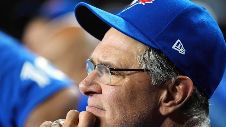 Toronto Blue Jays bench coach offensive coordinator Don Mattingly (23) looks on against the Arizona Diamondbacks during the eighth inning at Chase Field in 2024. Toronto Blue Jays bench coach offensive coordinator Don Mattingly (23) looks on against the Arizona Diamondbacks during the eighth inning at Chase Field in 2024.