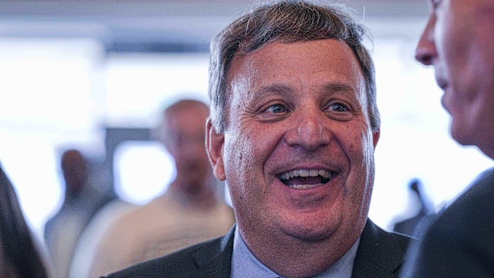 North Carolina Tar Heels general manager Lombardi during the Bill Belichick hiring announcement at Loudermilk Center for Excellence. 