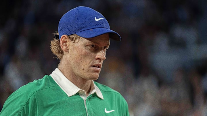 Jannik Sinner of Italy at Roland Garros stadium.