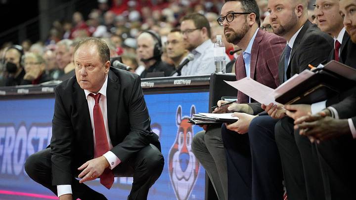 Wisconsin head men ;s basketball coach Greg Gard watches his team during the second half of their game Tuesday, January 10, 2023 at the Kohl Center in Madison, Wis. Michigan State beat Wisconsin 69-65.
Uwmen10 18 Wisconsin head men ;s basketball coach Greg Gard watches his team during the second half of their game Tuesday, January 10, 2023 at the Kohl Center in Madison, Wis. Michigan State beat Wisconsin 69-65.
Uwmen10 18