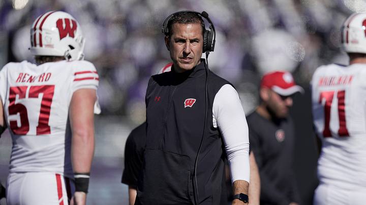 Wisconsin head coach Luke Fickell is shown during the second quarter of their game against Northwestern Saturday October 19, 2024 at Lanny and Sharon Martin Stadium in Evanston, Illinois. Wisconsin head coach Luke Fickell is shown during the second quarter of their game against Northwestern Saturday October 19, 2024 at Lanny and Sharon Martin Stadium in Evanston, Illinois.