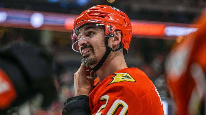 Nov 22, 2025; Anaheim, California, USA; Anaheim Ducks left wing Chris Kreider (20) warms up before the game against the Vegas Golden Knights at Honda Center. Mandatory Credit: Corinne Votaw-Imagn Images Nov 22, 2025; Anaheim, California, USA; Anaheim Ducks left wing Chris Kreider (20) warms up before the game against the Vegas Golden Knights at Honda Center. Mandatory Credit: Corinne Votaw-Imagn Images
