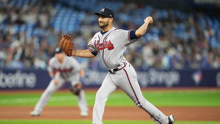 May 12, 2023; Toronto, Ontario, CAN; Atlanta Braves relief pitcher Danny Young (65) throws a pitch against the Toronto Blue Jays during the seventh inning at Rogers Centre. Mandatory Credit: Nick Turchiaro-USA TODAY Sports May 12, 2023; Toronto, Ontario, CAN; Atlanta Braves relief pitcher Danny Young (65) throws a pitch against the Toronto Blue Jays during the seventh inning at Rogers Centre. Mandatory Credit: Nick Turchiaro-USA TODAY Sports