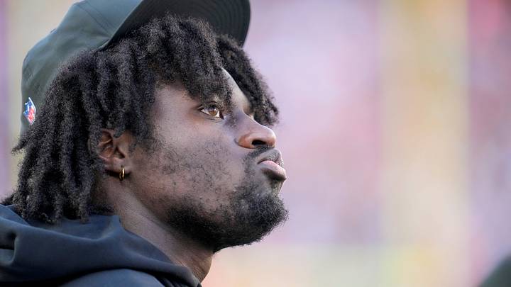 Injured Cincinnati Bengals defensive end Shemar Stewart (97) watches from the sideline in the third quarter of the NFL Week 12 game between the Cincinnati Bengals and the New England Patriots at Paycor Stadium in downtown Cincinnati on Sunday, Nov. 23, 2025. The Bengals fall to 3-8 with a 26-20 loss at home. Injured Cincinnati Bengals defensive end Shemar Stewart (97) watches from the sideline in the third quarter of the NFL Week 12 game between the Cincinnati Bengals and the New England Patriots at Paycor Stadium in downtown Cincinnati on Sunday, Nov. 23, 2025. The Bengals fall to 3-8 with a 26-20 loss at home.