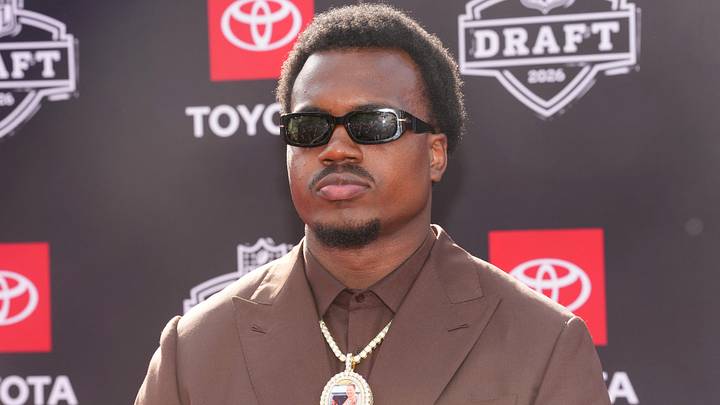 Apr 23, 2026; Pittsburgh, PA, USA; Miami Hurricanes defensive end Rueben Bain Jr. poses on the red carpet before the 2026 NFL Draft at Point State Park. Mandatory Credit: Kirby Lee-Imagn Images Apr 23, 2026; Pittsburgh, PA, USA; Miami Hurricanes defensive end Rueben Bain Jr. poses on the red carpet before the 2026 NFL Draft at Point State Park. Mandatory Credit: Kirby Lee-Imagn Images