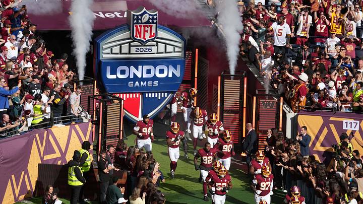 Oct 4, 2026; Tottenham, United Kingdom; Washington Commanders players enter the field during the 2026 NFL London Games against the Indianapolis Colts at Tottenham Hotspur Stadium. Mandatory Credit: Kirby Lee-Imagn Images Oct 4, 2026; Tottenham, United Kingdom; Washington Commanders players enter the field during the 2026 NFL London Games against the Indianapolis Colts at Tottenham Hotspur Stadium. Mandatory Credit: Kirby Lee-Imagn Images