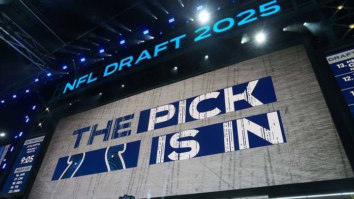 Apr 24, 2025; Green Bay, WI, USA; The Indianapolis Colts logo is projected on the video board during the NFL Draft at Lambeau Field. Mandatory Credit: Kirby Lee-Imagn Images Apr 24, 2025; Green Bay, WI, USA; The Indianapolis Colts logo is projected on the video board during the NFL Draft at Lambeau Field. Mandatory Credit: Kirby Lee-Imagn Images