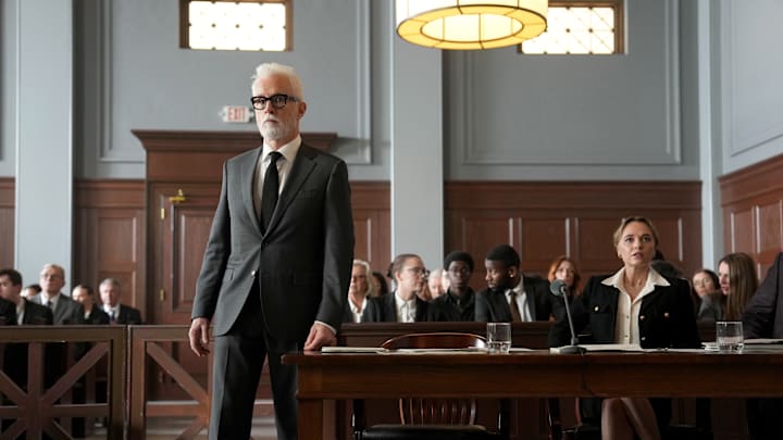 THE RAINMAKER -- Episode 110 -- Pictured: (l-r) John Slattery and Madison Iseman 
