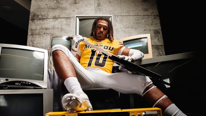 Cardinal Newman linebacker Adam Balogoun-Ali on his official visit to the University of Missouri on Sunday, June 22. 