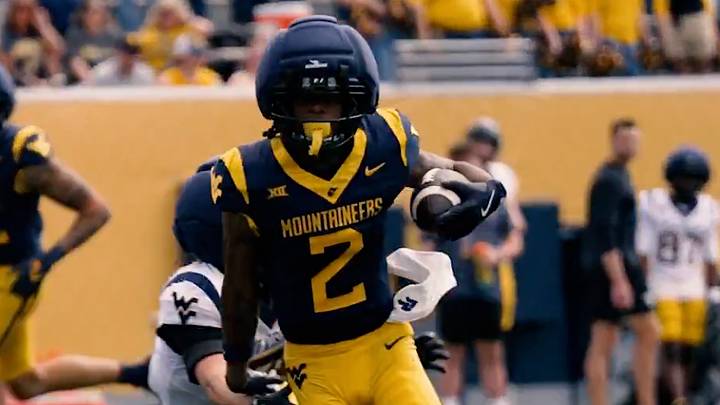 West Virginia University receiver DJ Epps