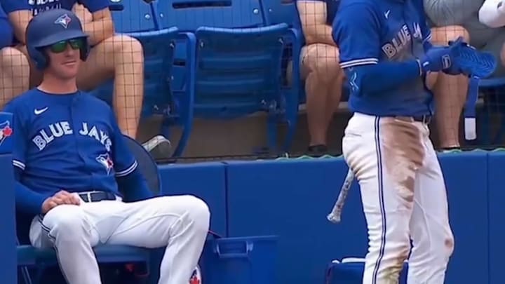 Blue Jays pitcher Chris Bassitt serves as the team's bat boy as a punishment for finishing in last place in his fantasy football league.