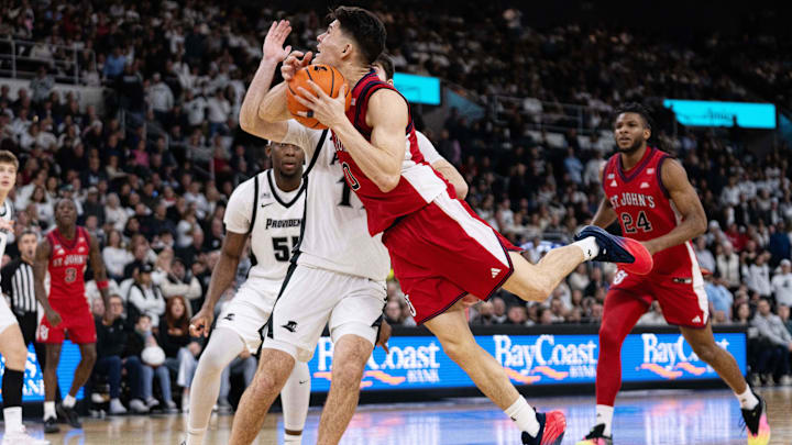 St. John’s University Red Storm guard Dylan Darling (0) St. John’s University Red Storm guard Dylan Darling (0)