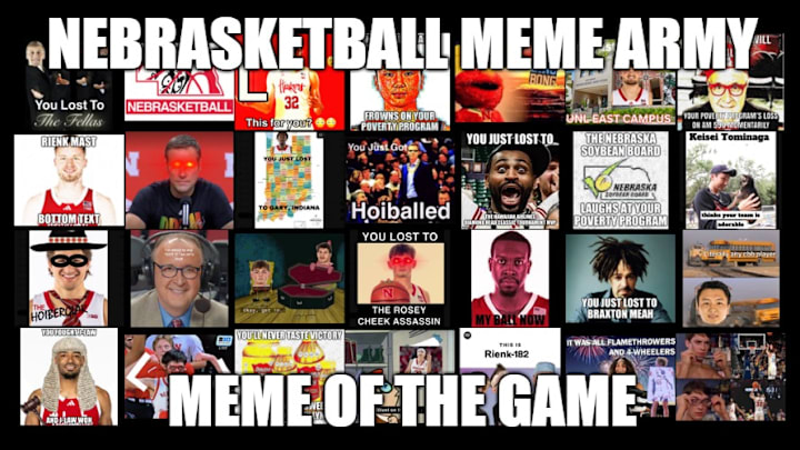 Nebrasketball Meme Army Meme of the Game