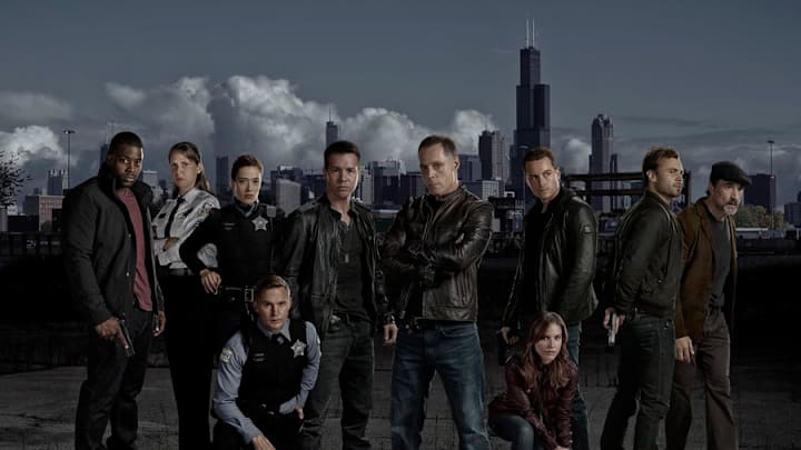 CHICAGO PD -- Season: 1 -- Pictured: (l-r) LaRoyce Hawkins as Detective Kevin Atwater, Amy Morton as Sgt. Trudy Platt, Marina Squerciati as Officer Kim Burgess, Brian Geraghty as Officer Sean Roman, Jon Seda as Det. Antonio Dawson, Jason Beghe as Sgt. Hank Voight, Sophia Bush as Det. Erin Lindsay, Jesse Lee Soffer as Det. Jay Halstead, Patrick Flueger as Det. Adam Ruzek, Elias Koteas as Det. Alvin Olinksy -- (Photo by: Paul Drinkwater/NBC)