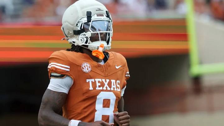 Texas wide receiver Cam Coleman. Texas wide receiver Cam Coleman.