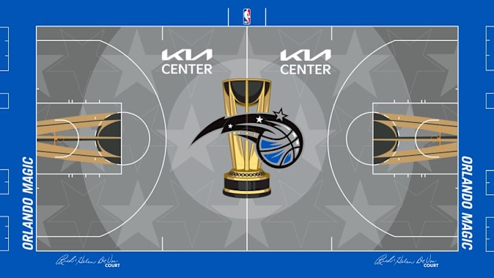 The Orlando Magic's NBA Cup court was made official on Thursday.