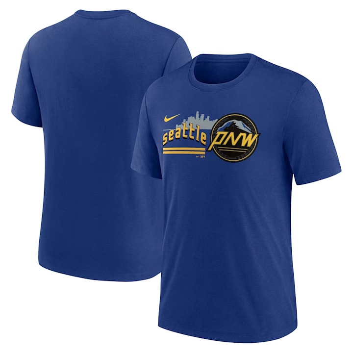 売れ筋商品|||ナイキ Tシャツ トップス レディース Men's  Seattle Mariners 2023 City Connect Large Logo T-shirt  MLB Seattle Mariners City Connect Men's Replica Baseball