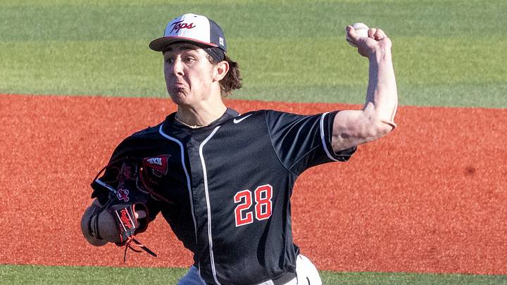 Dominic Monaco pitches in a game for Western Kentucky Dominic Monaco pitches in a game for Western Kentucky