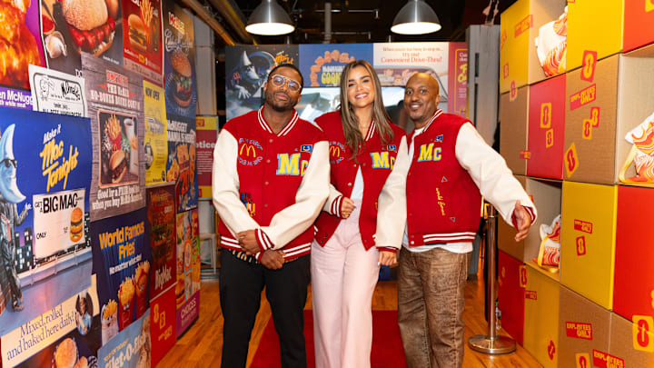 Kwame Onwuachi, Clarissa Molina, Chris Redd at McDonald's Employees Only event