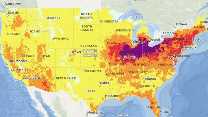 Heat risk associated with heat wave across the U.S. June 17-23, 2024. Heat risk associated with heat wave across the U.S. June 17-23, 2024.