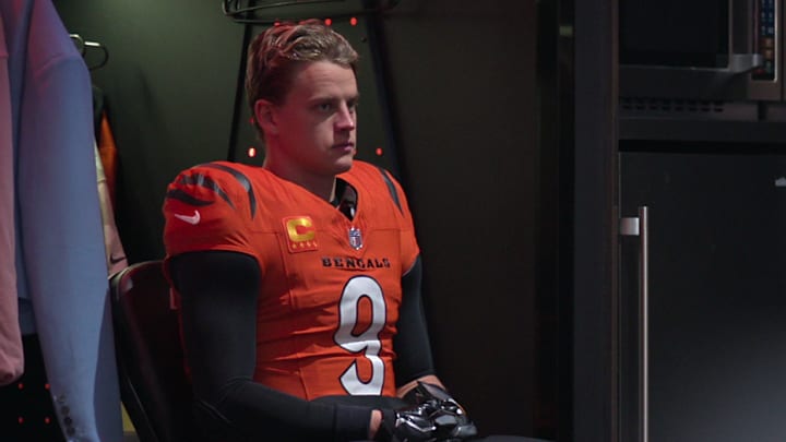 Joe Burrow in Locker Room